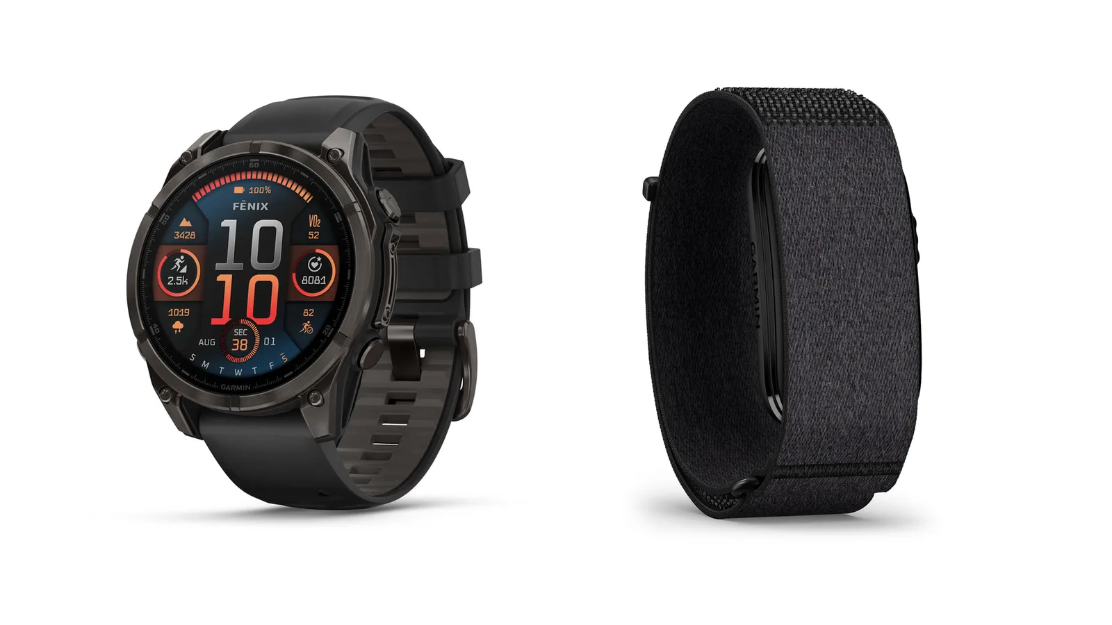 CIRQA vedle sportovních hodinek Garmin jako dvě zařízení pro odlišné situace.